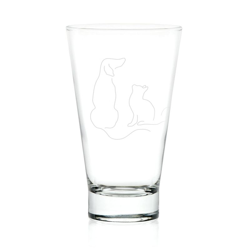 Libbey Modern Pets BFF's Tumbler Drinking Glasses, 14 ounce, Set of 4, 4 of 8