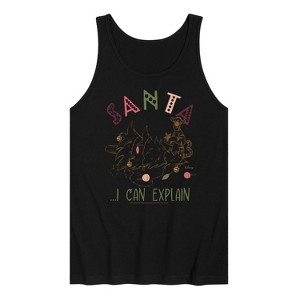 Men's - Winnie the Pooh - Christmas Tigger - Santa, I Can Explain Graphic Tank Top - 1 of 3