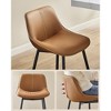Bar Stools Set of 2, Bar Height Bar Stools with Back, Ergonomic Backrest, Synthetic Leather, Metal Legs - 3 of 4