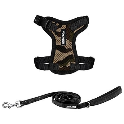 Voyager Step-In Lock Adjustable Dog & Cat Harness and 5ft Leash Combo
