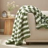 Handmade Chenille Throw Blanket , Chunky Knit Cable Knitted Crochet Blanket-Amelie Home - 2 of 4