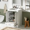 MOEPISY 24 inch Bathroom Vanity with Ceramic Sink, Modern Freestanding Storage Cabinet with Silver Handles - 4 of 4