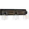 Progress Lighting Briarwood 3-Light Bath Vanity in Antique Bronze with Clear Glass Shades - 3 of 4