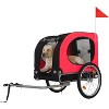 Large Dog Bike Trailer - 88Lbs Capacity Pet Bicycle Carrier, Foldable Oxford Fabric, Universal Coupler | Collapsible Design with Quick Release Wheels - 2 of 4
