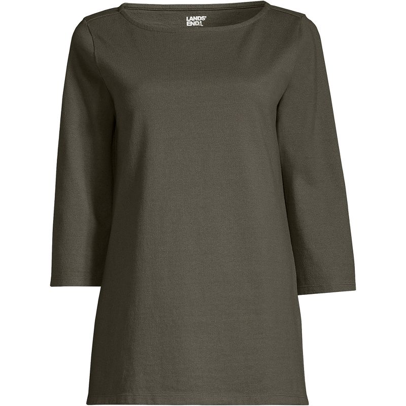 Lands' End Women's 3/4 Sleeve Heritage Jersey Boatneck Tunic, 2 of 3