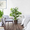 LCG Florals 4' Artificial Copper Ficus Tree Planter: Indoor Faux Plant with Metal Pot, No Assembly Required - 3 of 4