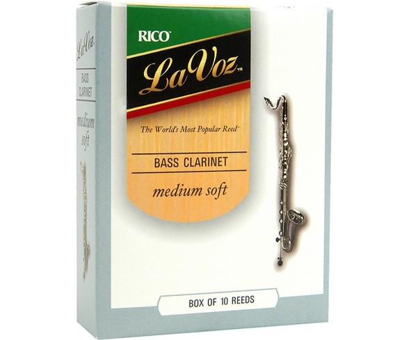 La Voz Bb Bass Clarinet Reeds Medium Box of 10