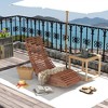 Tangkula Set of 2 Acacia Wood Patio Chaise Lounge Chair Outdoor Rocking Chair w/ Slatted Design - 4 of 4