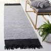 Vintage Leather W/ Fringes VTL701 Hand Woven Indoor Rugs - Safavieh - 2 of 4