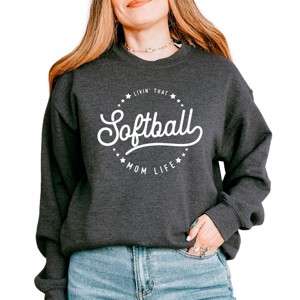 Simply Sage Market Livin' that Softball Mom Life Sweatshirt - 1 of 4