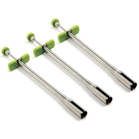 Norpro 1363 Stainless Steel Olive Stuffer, with Comfort Grips, 5.25, Green