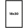 PosterPalooza | 18x30 Thin Barnwood Picture Frame, UV Acrylic, 2 Finishes - Grey and Black - 2 of 4