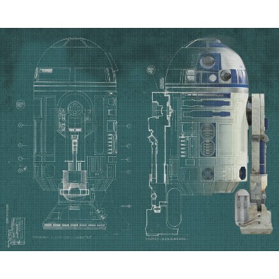 6'x7.5' Star Wars R2-D2 Prepasted Mural Ultra Strippable - RoomMates