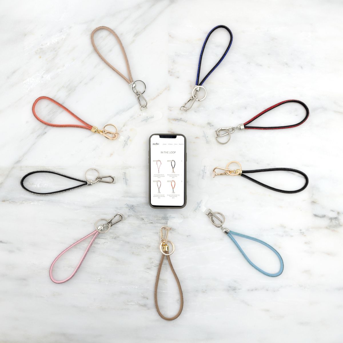 Pavilion Gift Company - Orange Wristlet - Soft Gemmed Phone Wrist Strap - Cell Phone Accessories - thumbnail 5