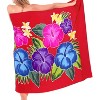 LA LEELA Women's Summer Sarong Bikini Wraps Cover up Skirt Wrap Bathing suit Swimwear Swimsuit Beach Coverup for Women One Size Red, Floral - image 2 of 4