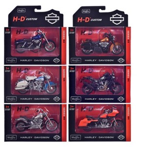 Motorcycle Models of Harley-Davidson Motorcycles 6 piece Set Series 44 1/18 Diecast Motorcycle Models by Maisto - 1 of 4