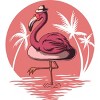 Junior's Design By Humans Flamingo Summer Vibes By kai2day T-Shirt - 2 of 3
