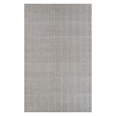 Gray Herringbone Handwoven Cotton 4' x 6' Rug