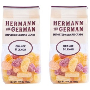 Hermann the German Orange Lemon Candy 5.29 oz. / 150 g (Pack of 2) - 1 of 4