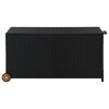 VidaXL Patio Storage Box Black 47.2"x25.6"x24" Poly Rattan - 2 of 4