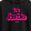 Women's - Barbie - It's Barbie Pink Cropped Graphic Hoodie - 2 of 3