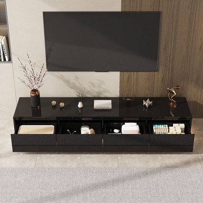 Famapy Sleek & Contemporary TV Console with Adjustable Lighting - Ideal for Modern Home Entertainment Setups