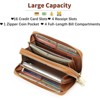 BEAFUP Large Capacity Double Zip RFID Blocking Women’s Wallet - Genuine Leather Wristlet Clutch for Travel,Everyday Use - 4 of 4