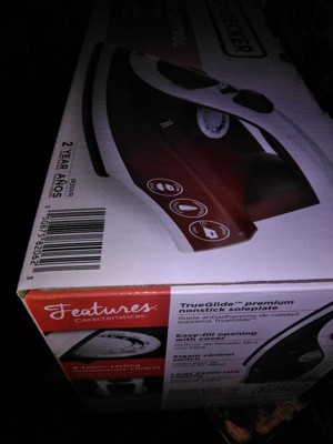 Black And Decker Trueglide Premium Variable Compact Iron In Red With  Nonstick Plate : Target