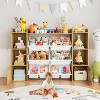 Kids Toy Organizer With 8 Removable Bins,2 Storage Cubbies & Bookshelf,Large Toy Box for Nursery, Bedroom, Classroom,Playroom - 4 of 4