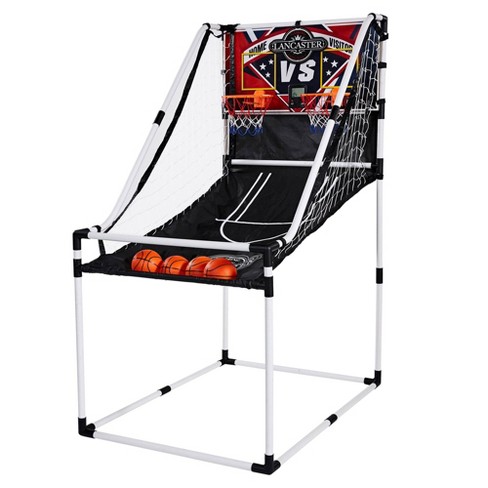 Lancaster 2 Player Junior Indoor Arcade Basketball Dual Hoop Shooting Rec Room Game Set with 4 Basketballs, Air Pump, and LED Scoreboard - image 1 of 4