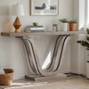 Hommoo 55 Inch Farmhouse Console Table Light Gray - 4 of 4