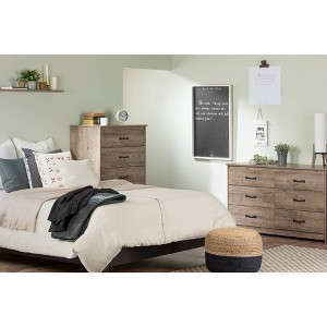South Shore Tassio 6 Drawer Double Dresser Weathered Oak: Laminated Particle Board, Adult Assembly Required - 1 of 4