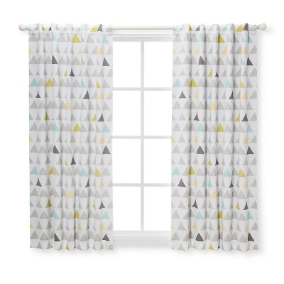 Blackout Curtain Panel Triangles (42" x 63") - Cloud Island™ Gray