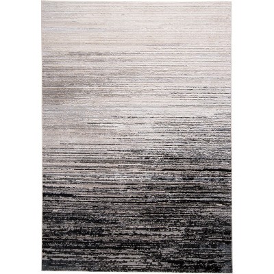 Micah Modern Abstract Black/Gray Area Rug