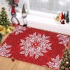 Fulvari Christmas Snowflake Area Rug,Rug Washable Non Slip for Entryway,Mats for Front Door,Bedroom Living Room Laundry Room Indoor - 2 of 4