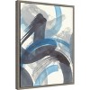Amanti Art Blue Brushy Abstract II by Danhui Nai Canvas Wall Art Print Framed 18 x 24-in. - 2 of 4