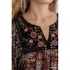 Women's Embroidered Velvet Yoke Floral Blouse - umgee - 4 of 4