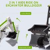 12V Licensed JCB Ride-On Excavator for Kids, 4-in-1 Electric Digger Toy with Remote Control, Front Loader, Shovel & Tent, Powered Ride-On Car - 2 of 4
