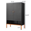 RISOKEYS Five-Layer Freestanding Metal Shoe Storage Cabinet with Doors,Organizer Shoe Storage Cabinet for Entryway,Hallway - 3 of 4