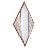 HomeRoots 38" Brass And Silver Mixed Metal Diamond Accent Mirror - 4 of 4