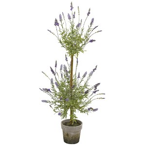 Nearly Natural 34-in Lavender Topiary Artificial Tree - 1 of 2