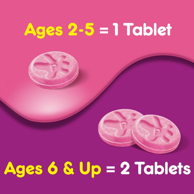 Pepto-Bismol Children&#39;s Antacid Chewable Tablets - Bubble Gum - 24ct, 6 of 14
