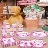Hachikiko Pink Baby Shower Decorations, It's a Baby Girl Paper Plates and Napkins Cups Forks Disposable Tableware for Gender Reveal Party Supplies - 3 of 4