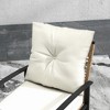 Resenkos 3-Piece Patio Furniture Set,Button Tufted Cushions, Rattan Rocking Chairs, Coffee Table, White - 3 of 4