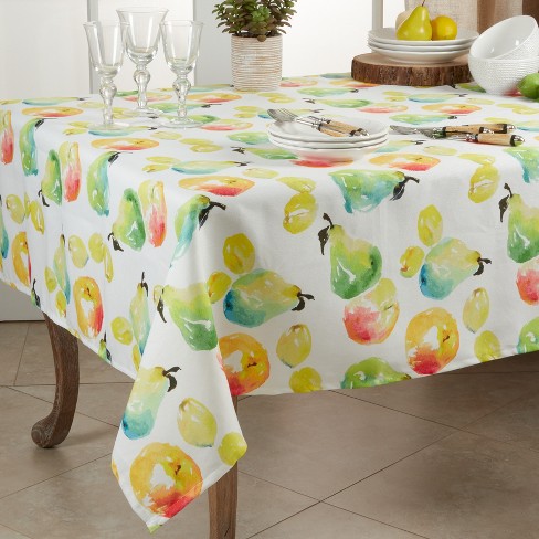 Saro Lifestyle Casual Tablecloth With Pears And Apples Design 55 X55 Multi Target