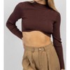 Women's UNDERBUST MOCK CROP - OLIVACEOUS - 3 of 4