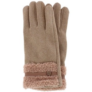 CTM Women's Teddy Synthetic Fleece Touchscreen Winter Gloves - 1 of 3