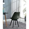 Nordlys Set of 4 Wood and Polypropylene Dining Chairs Modern Design Style Upholstery Dining Room - 2 of 4