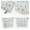 Unique Bargains Women Flower Cosmetic Bag Green White 1 Pc - 3 of 3