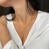 Turandoss Necklaces for Women - 14K Gold Plated Moon Paperclip Chain Necklaces for Women Jewelry Gifts, Gold - 3 of 4